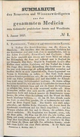1. Januar 1837. No 1.