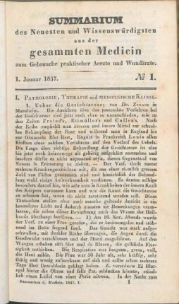 1. Januar 1837. No 1.