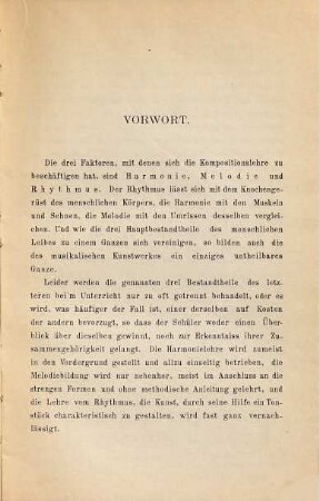 Melodiebildungslehre auf Grundlage des harm. u. rhythmischen Elements