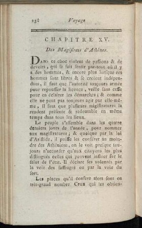 Chapitre XV. Des Magistrats d'Athènes.