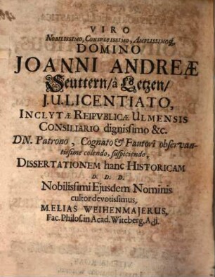Ex Historia Ecclesiastica, De Convocatoribus, ac Directoribus, Quatuor Priorum Conciliorum Oecumenicorum, adversus Baronium, Bellarminum, Binium, & sequaces