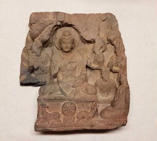 Erste Predigt des Buddha im Gazellenhain von Sarnath (Fragment)
