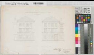 Münster (Münster) Gymnasium Paulinum Blatt 5 Ansichten 1863 50 Fuß = 13,1 cm 32 x 49 Zeichnung Hauptner, Bauinspektor KSM Nr. 1012 o