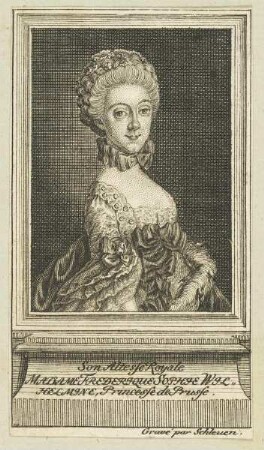 Bildnis der Frederique Sophie Wilhelmine, Princesse de Prusse