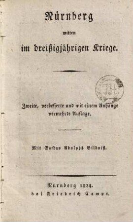 Nürnberg mitten im dreißigjährigen Kriege