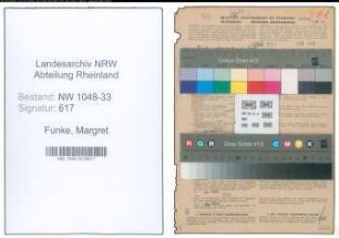 Entnazifizierung Margret Funke , geb. 03.05.1906 (Lehrerin)
