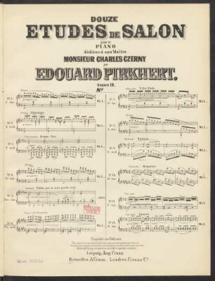 No. 6: Douze etudes de salon pour le piano