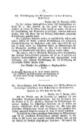 Beköstigung der Adjuvanten in der Provinz Schlesien : [IV. Seminarien, Bildung der Lehrer und deren persönliche Verhältnisse]