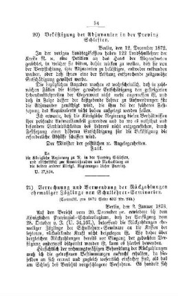 Beköstigung der Adjuvanten in der Provinz Schlesien : [IV. Seminarien, Bildung der Lehrer und deren persönliche Verhältnisse]