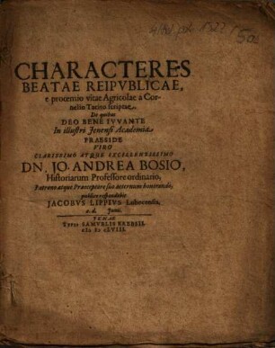 Characteres Beatae Reipvblicae