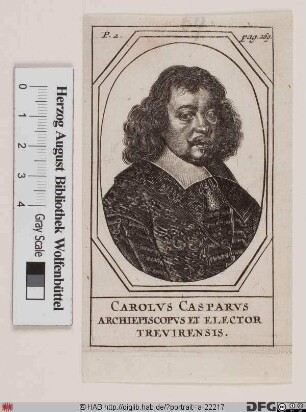 Bildnis Carl Caspar (1653 Reichsfrhr. von der Leyen), 1652-76 Kurfürst u. Erzbischof von Trier