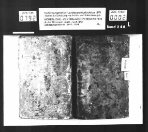 Lager- und Gültbuch über das Amt Künzelsau, renoviert durch Johann Georg Röser, Amtskeller zu Künzelsau.