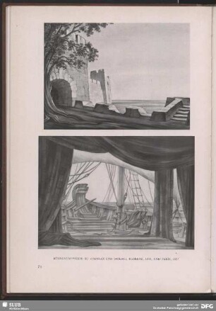 Bühnenentwürfe zu „Tristan und Isolde", Florenz, 1941, und Paris, 1937