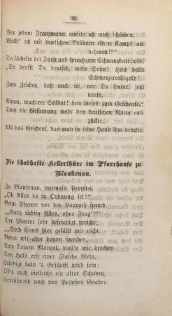Die schadhafte Kellerthüre im Pfarrhause zu Blankenau.