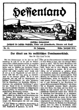 Nr. 13, Erstes Juli-Heft 1914