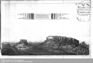 Prospect der Vestung Königstein und der umliegenden gegend von der Abend Seite