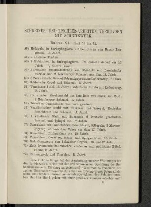 Schreiner- und Tischler-Arbeiten, verbunden mit Schnitzwerk.
