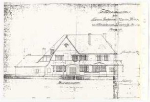 Landhaus Weber, Berlin-Nikolassee Umbau: Gartenansicht, 1:100