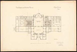 Ausstellungsgebäude für eine Gartenbaugesellschaft Schinkelwettbewerb 1907: Grundriss EG 1:200