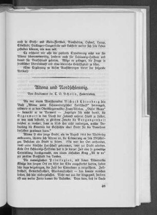 Altona und Nordschleswig.