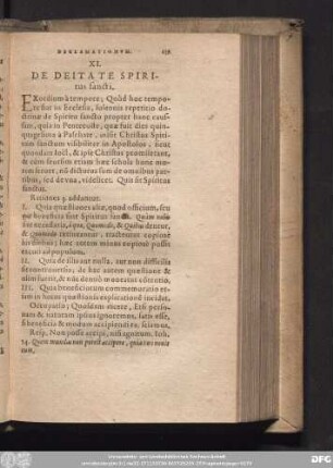 XI. De Deitate Spiritus sancti.