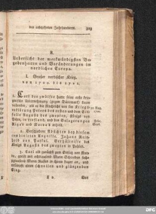 I. Großer nordischer Krieg. von 1700. bis 1721.