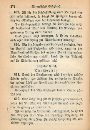Sechster Titel. Dienstvertrag