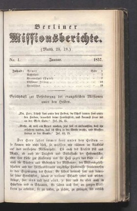 No. 1., Januar 1857