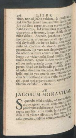 Ad Jacobum Monavium