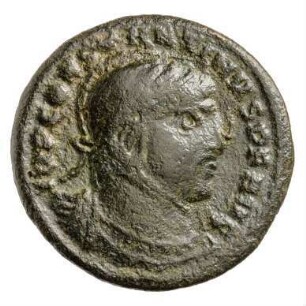 Münze, Follis, Aes 3, 318 - 319 n. Chr.