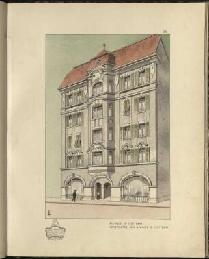 Miethaus in Stuttgart. Architekten: Bihl & Woltz in Stuttgart.