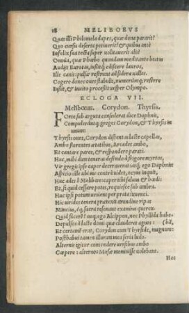 Ecloga VII. Meliboeus.
