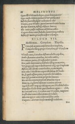 Ecloga VII. Meliboeus.