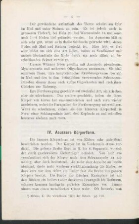 IV. Aeussere Körperform