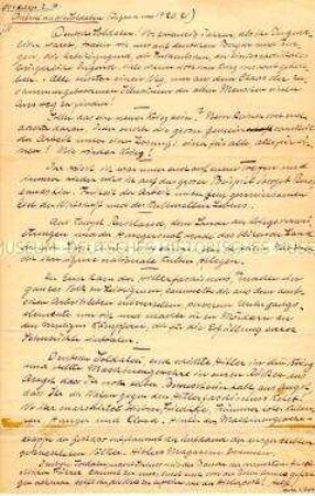 Handschriftlicher Entwurf eines Aufrufs des Malers Heinrich Vogeler an die Soldaten der deutschen Wehrmacht, geschrieben in der Sowjetunion nach dem Überfall