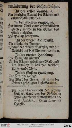 Abänderung der Schau-Bühne