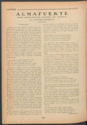 Almafuente : Dos anécdotas sobre el poeta