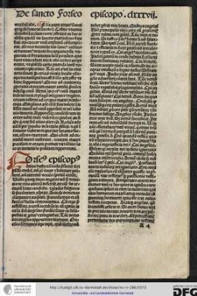 Forseus episcopus cuius hystoriam Beda presbyter scripsisse creditur dum omni virtute et bonitate polleret...