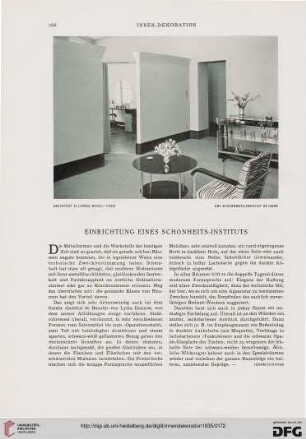 Einrichtung eines Schönheits-Instituts