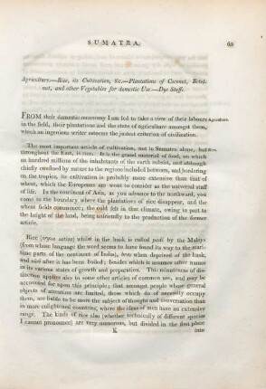 Agriculture. - Rice, its Cultivation, &c. - Plantations of coconut, betelnut, ...