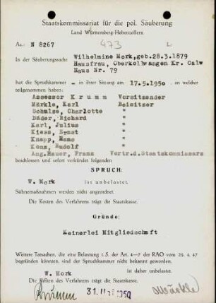 Mork, Wilhelmine