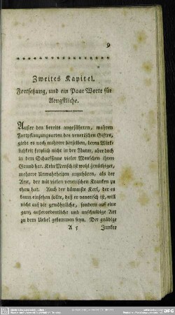 Zweites Kapitel. Fortsetzung, und ein Paar Worte für Aengstliche