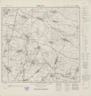 4863 (alte Nr.: 2823) Wahlstatt, Meßtischblatt (4cm - Karte)