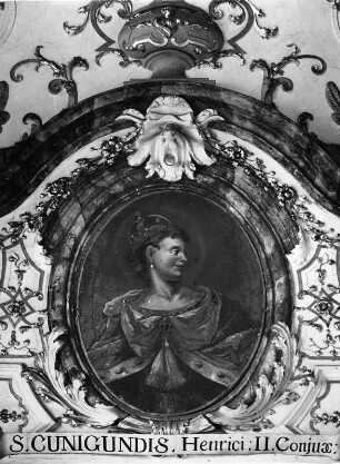Kaiserin Kunigunde : Kaiserin Kunigunde. Fresko (1724/1725; K. Stauder d. J.). Ottobeuren, Kloster, Benediktinerabtei Ottobeuren, Kaisersaal
