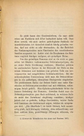 Ueber Rectum-Tumoren : Inaug. Diss.