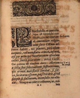 Ordinis Ivridici Vitembergensis Decanvs Io. Henricvs Bergervs, D. Potentissimi Poloniarum Regis et PR. Electoris Saxonis in Summo Provocationum Senatu Consiliarius, Cod. Professor, Collegiorumqve ceterorum Iuridicorum, qvae Vitembergae sunt, Assessor, Lectori S.P.D.