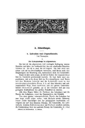Lehrplan und Jugendkunde