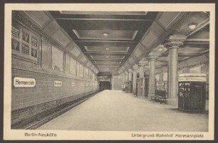 Ansichtskarte „Untergrund-Bahnhof Hermannplatz“