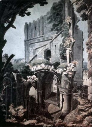 Die Ruinen von Malmesbury Abbey