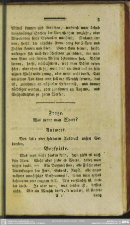 Frage. Was nennt man Worte?